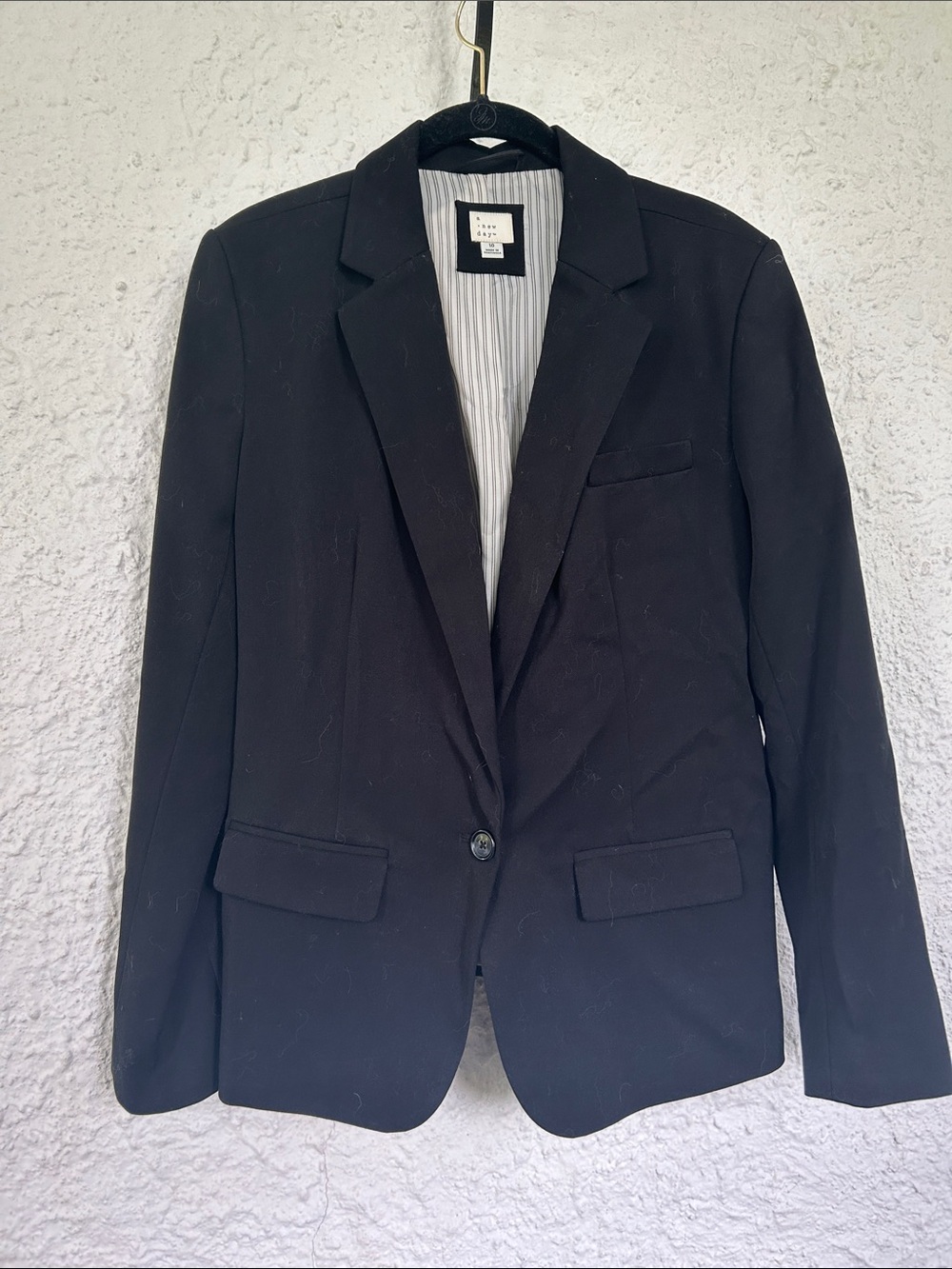 a new day Black Single-Button Women’s washable blazer
